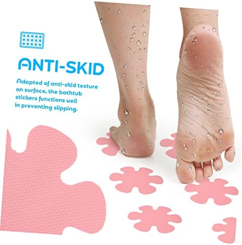 Non-Slip Bathtub Stickers with Flower Design