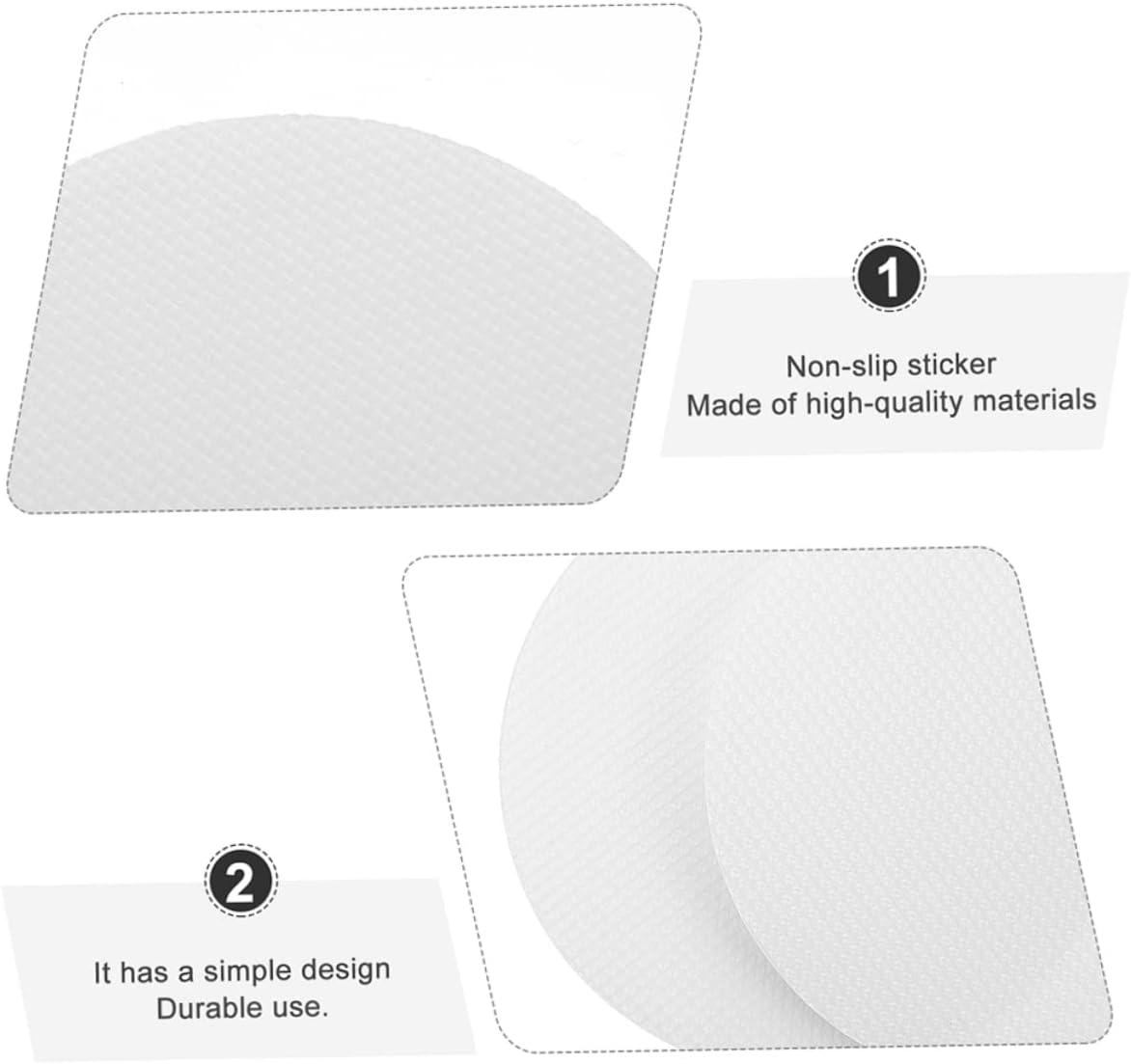 JECOMPRIS 1set Round Slip Stickers for Bathroom Safety