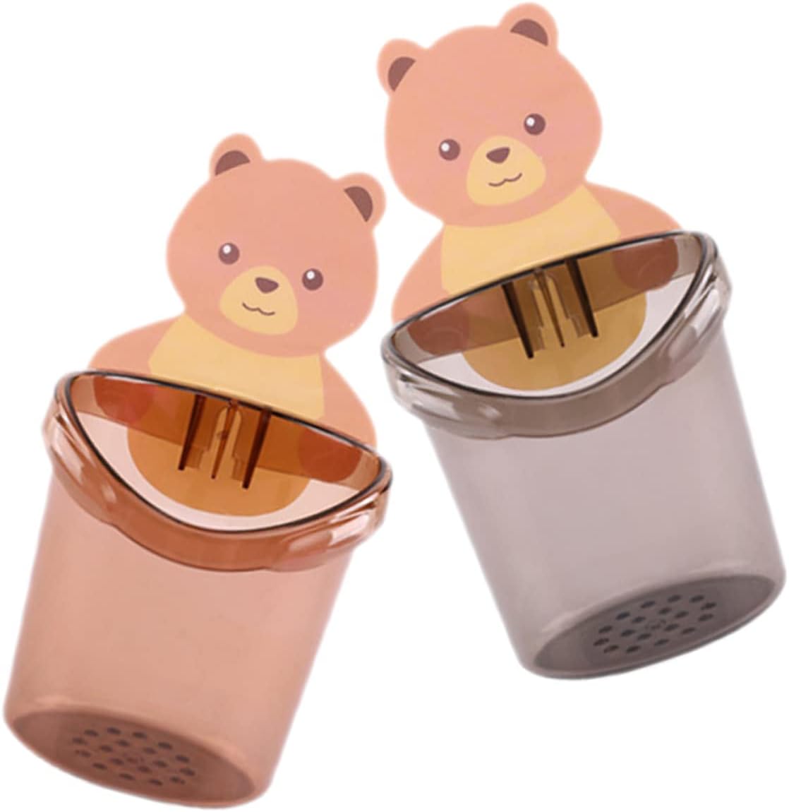 HEALLILY Wall Toothbrush Holder with Cartoon Design