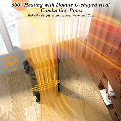 S AFSTAR 1500W Electric Oil Heater with 3 Heat Settings and Safety Features