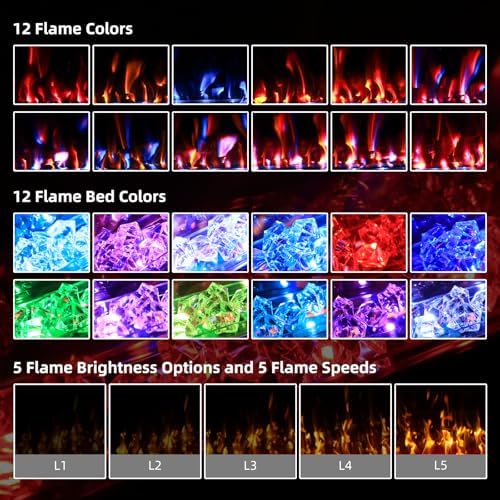 72 Inch Ultra Thin Electric Fireplace with Remote and Touch Screen