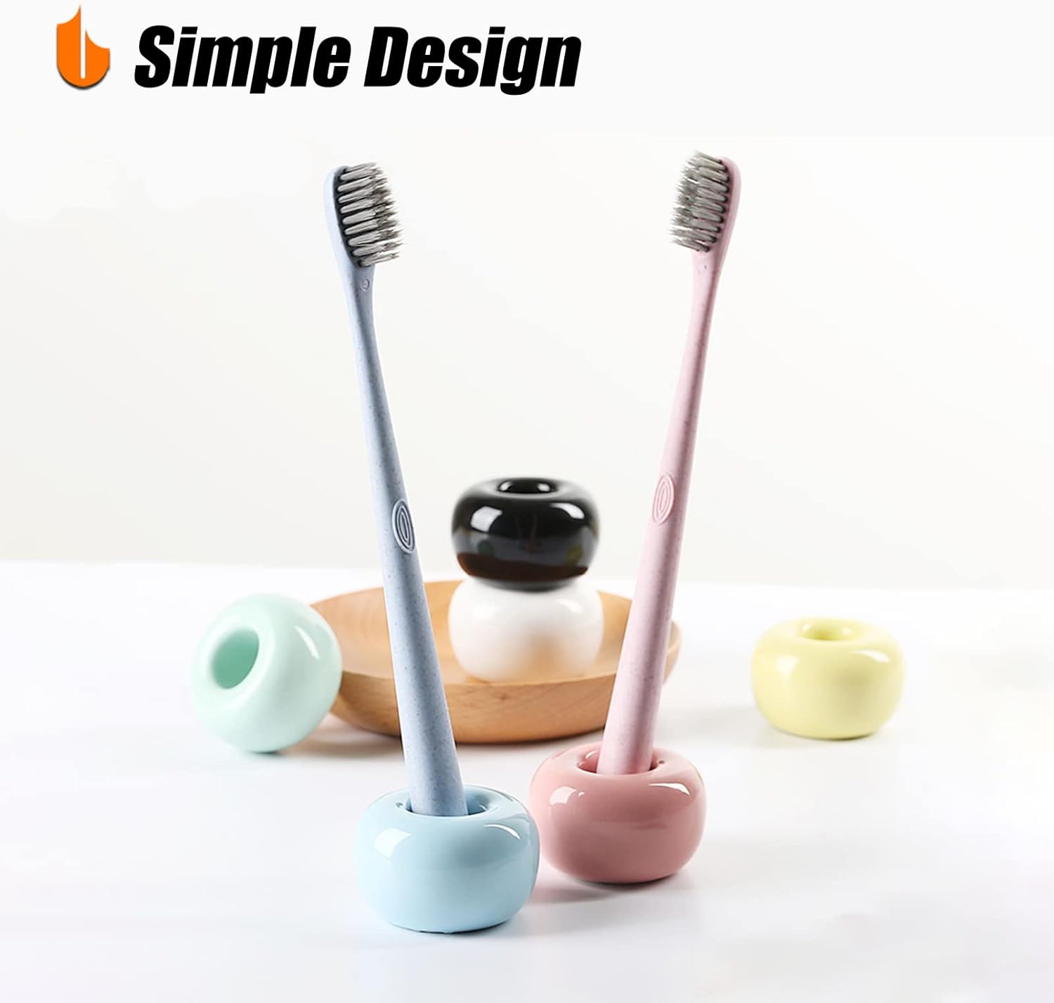 Urbanstrive Mini Ceramics Toothbrush Holder - Dark Green 1-Pack