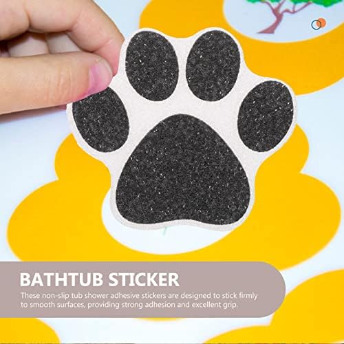 Kisangel Anti-Slip Bath Stickers 10pcs Dog Paw Design Decals