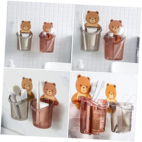 2pcs Cartoon Wall-Mounted Toothbrush Holder for Boys and Girls