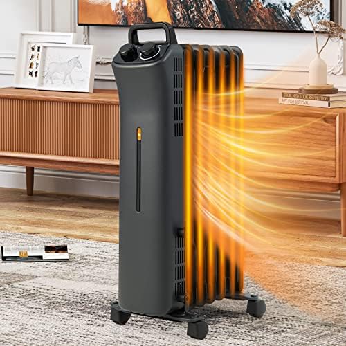 Tangkula 1500W Oil Filled Heater with 3 Modes and Thermostat