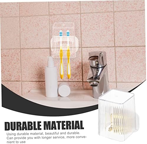 GLEAVI Wall Mounted Toothbrush Holder No Drilling