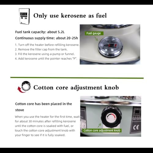 doorslay Kerosene Heater Portable Liftable Space Stove