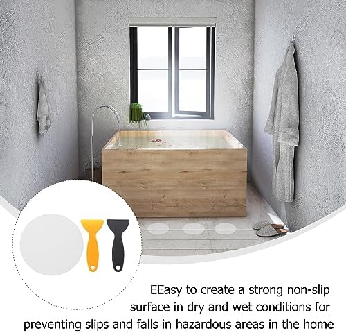 HAKIDZEL 1Set Non-Slip Bathroom Floor Stickers Transparent Peva Anti-Slip Decals