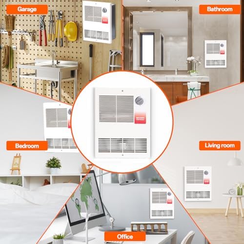 HAI FEIPN Upgraded 9815WH Wall Heater with Adjustable Thermostat