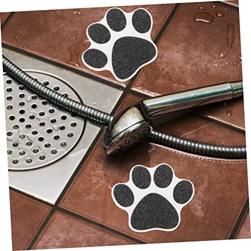 GLEAVI 10pcs Non-Slip Bathtub Stickers with Dog Paw Design