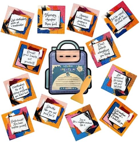 Leluca Non-Slip Bath Stickers with Affirmations - 12PCS