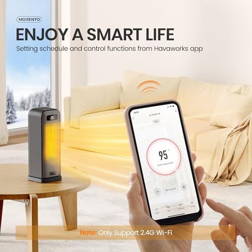 MORENTO Smart Electric Space Heater with Wi-Fi and Voice Control