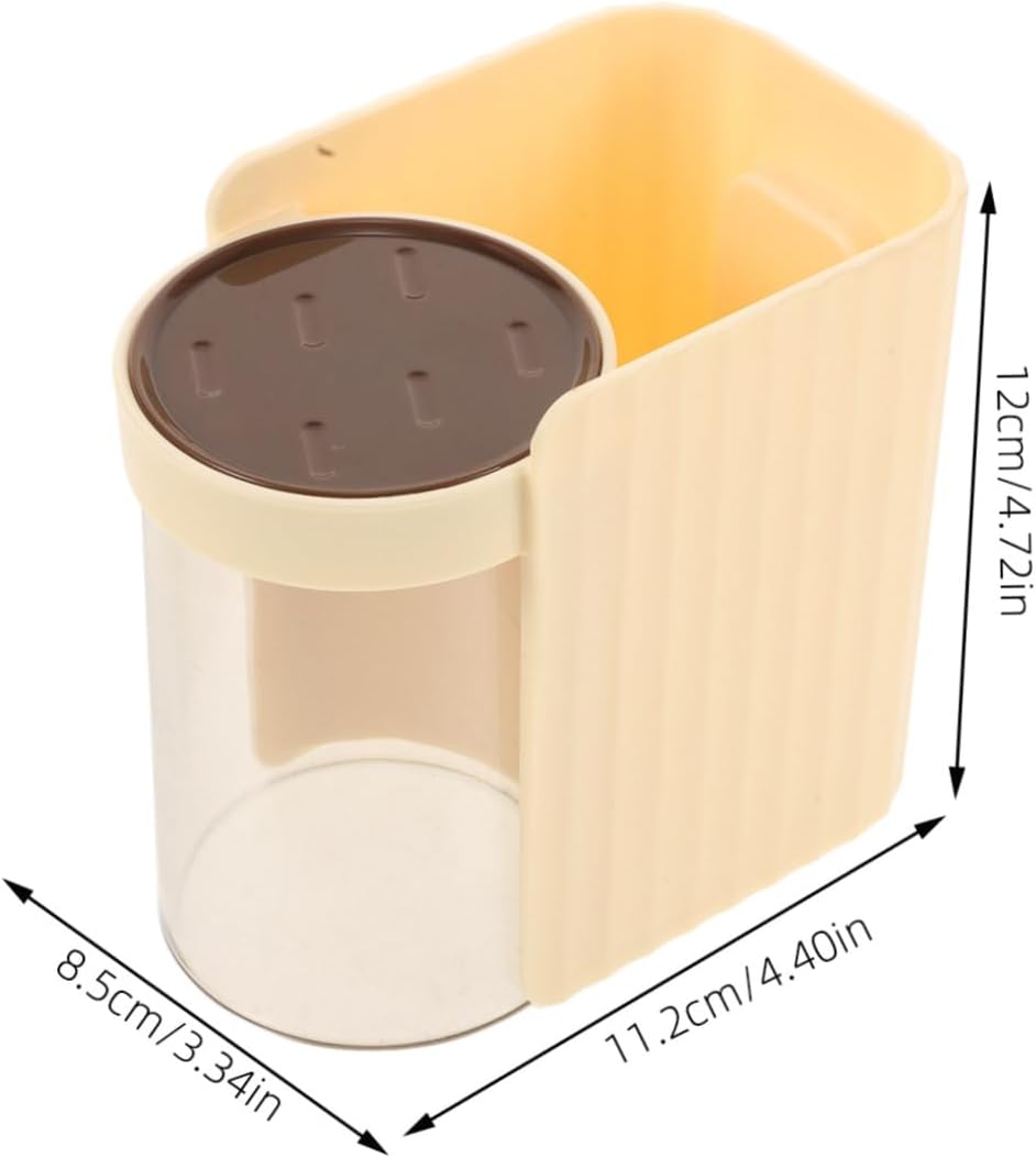 Cabilock Wall Mounted Toothbrush Cup Holder Set for Space Saving Bathroom Organization