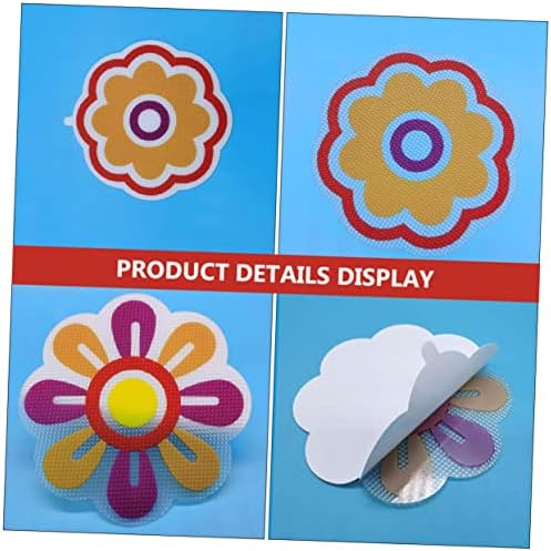 IMIKEYA 4pcs Non-Slip Bath Stickers with Flower Design