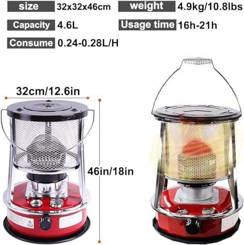 Outdoor Kerosene Heater with 6 Wicks and 2 Gloves