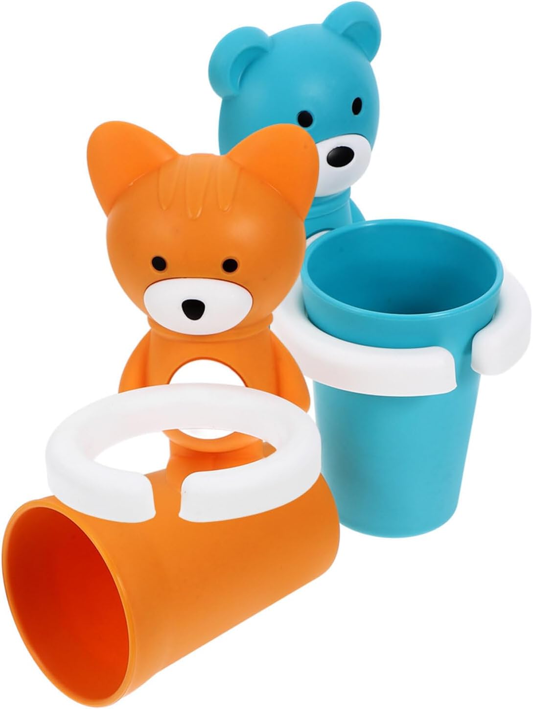 HOLIDYOYO 2sets Cartoon Toothbrush Holder with Cup 1