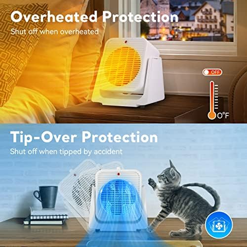 TRUSTECH 2 in 1 Heater Fan for Desk Fast Heating Fan Modes