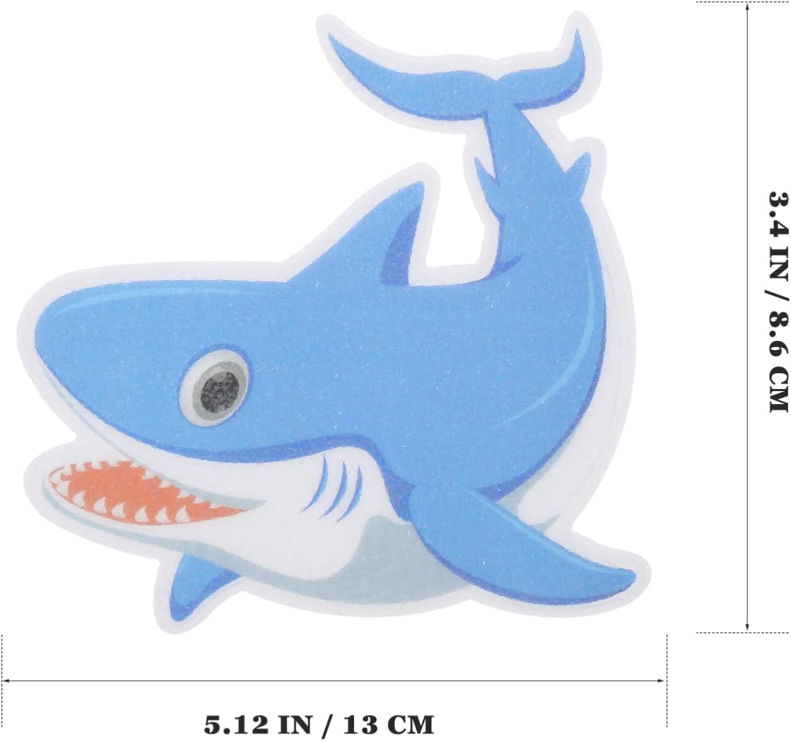 Cabilock Non-Slip Shark Bathtub Stickers 5 Pieces