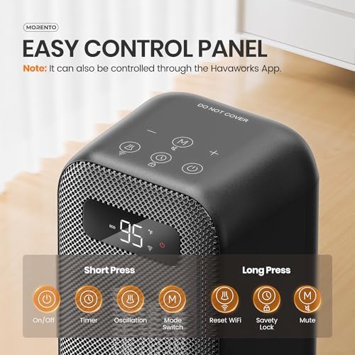MORENTO Smart Electric Space Heater with Wi-Fi and Voice Control