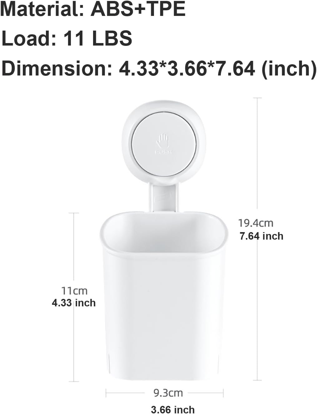 Durable Waterproof Suction Cup Organizer for Kitchen and Bath