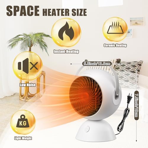 Honoson 2 Pcs 1200W Electric Ceramic Space Heater 1