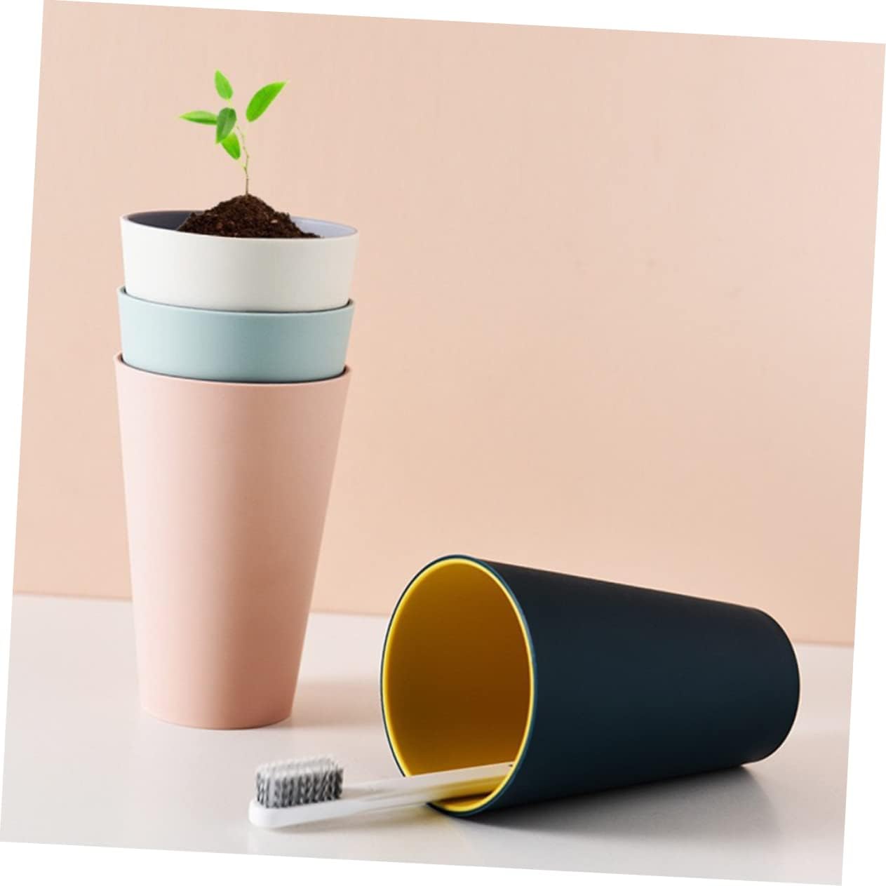 BRIGHTFUFU Portable Toothbrush Cup Translucent Holder