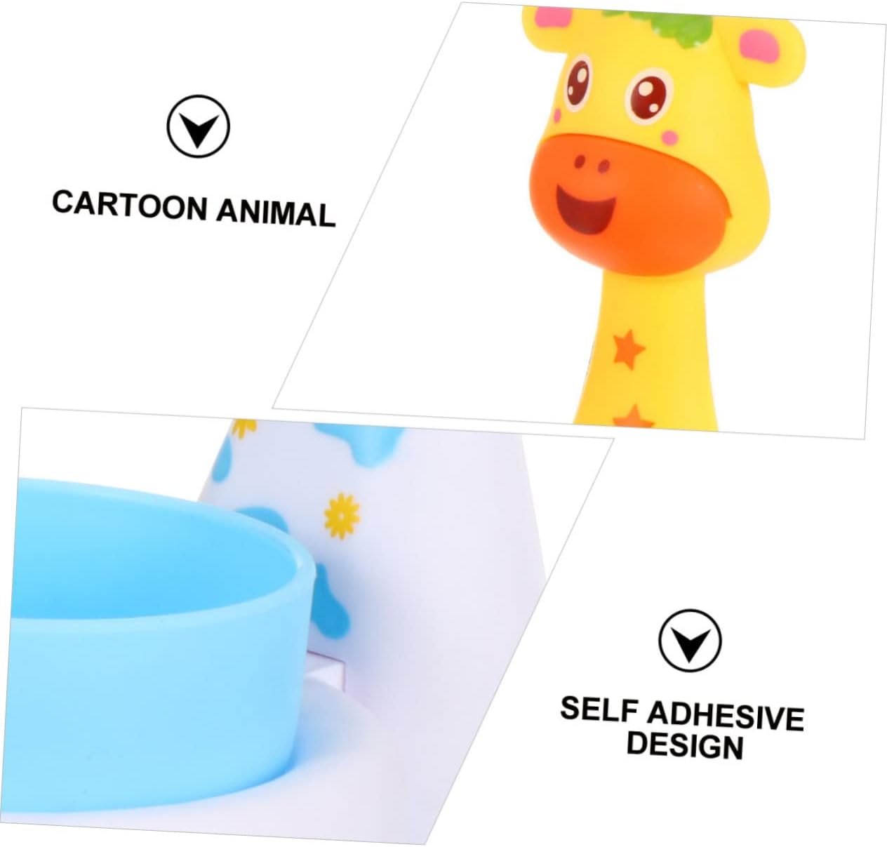 VICASKY 2Sets Cartoon Animal Toothbrush Holder