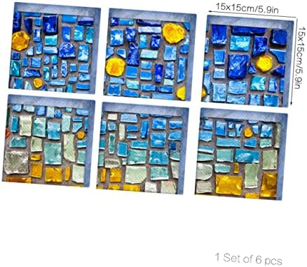 HAKIDZEL 6Pcs Blue Non-Slip Bathtub Stickers Decor