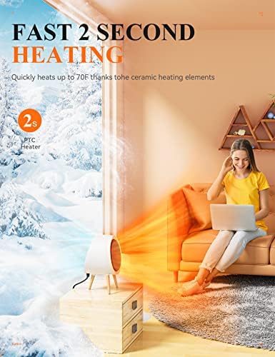 Gaiatop Portable Electric Heater with 4 Safety Features
