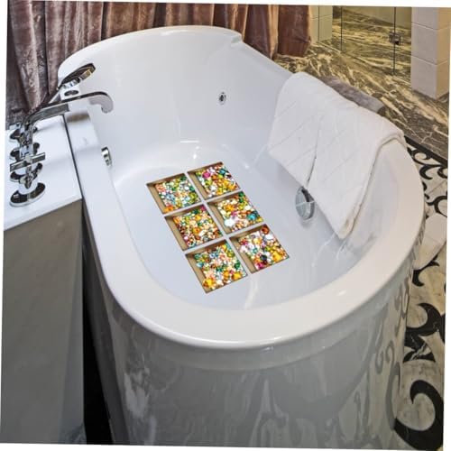 Happyyami 6 Pack 3D Bathtub Stickers Non-Slip PVC Decor