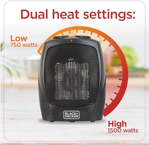BLACKDECKER Portable Space Heater with Carry Handle