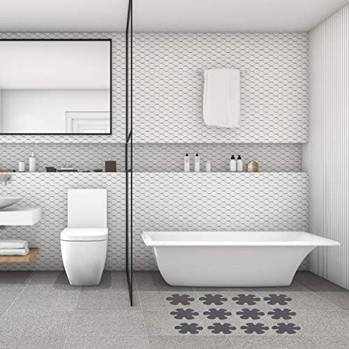 Alipis 20Pcs Flower Shape Non-Slip Bath Stickers