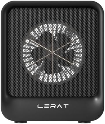 Lerat 500W Electric Space Heater with 2 Speeds Black