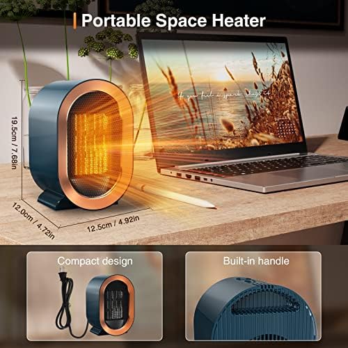 Tiptop Home PTC Ceramic Space Heater with 2 Modes