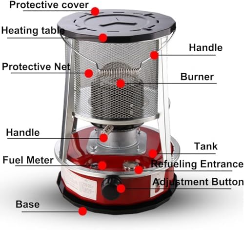 Outdoor Kerosene Heater with 6 Wicks and 2 Gloves