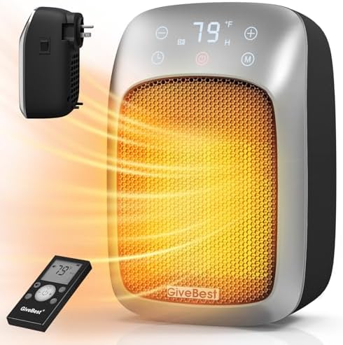 GiveBest 2 Pcs 800W Wall Heater with Remote and LED Display