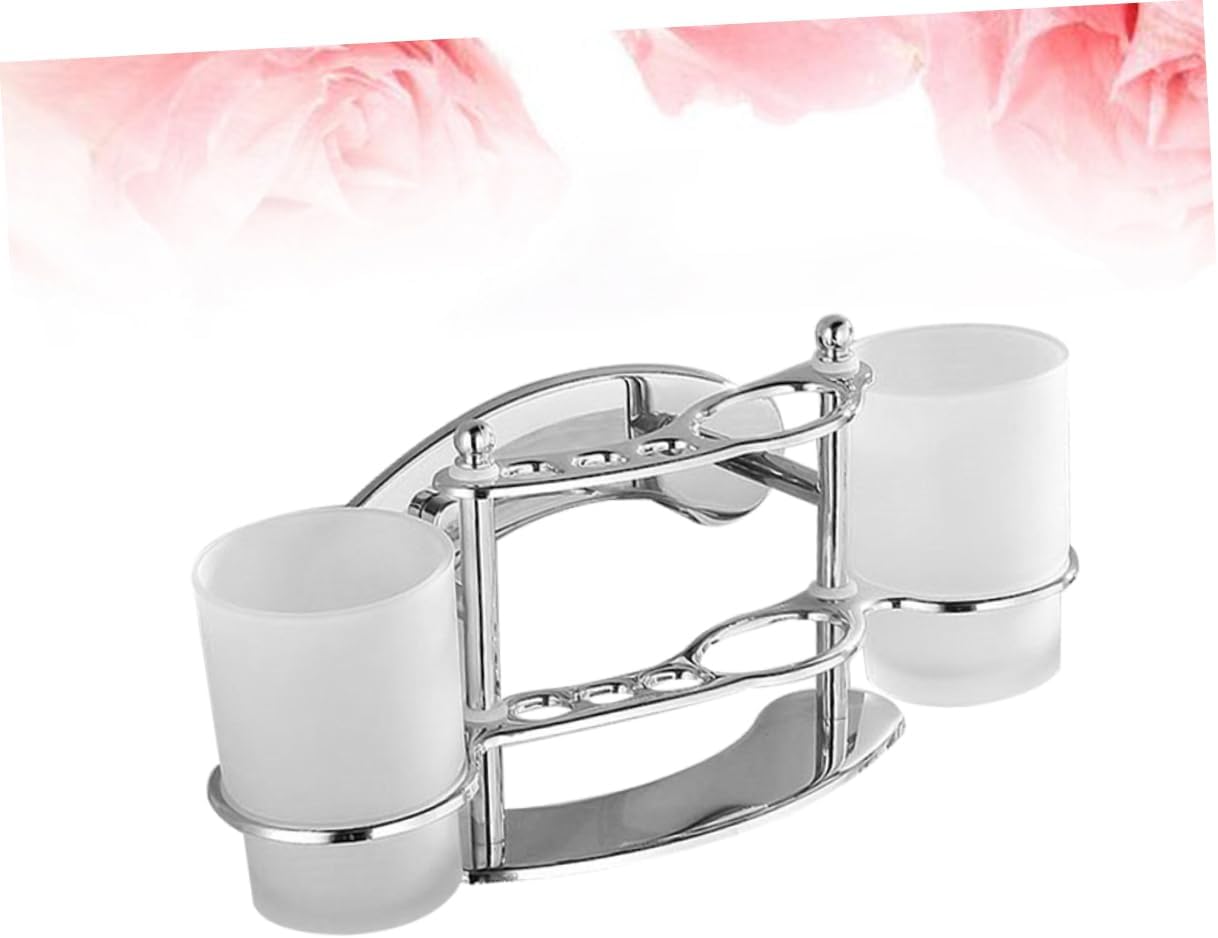 Yardenfun Stainless Steel Toothbrush Holder with Gargle Cup 1