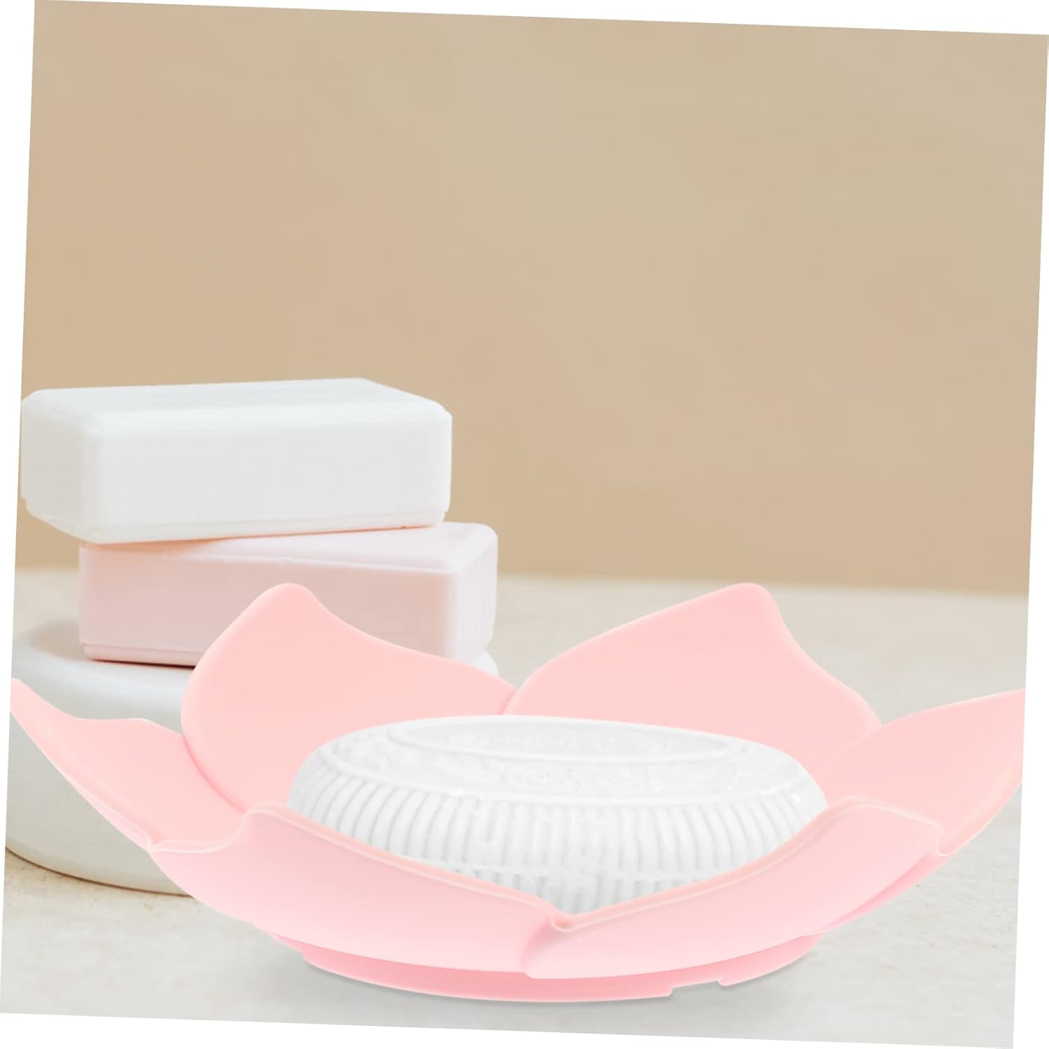 ABOOFAN Silicone Soap Dish 2pcs Self-Draining Holder