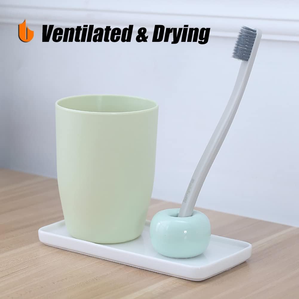 Urbanstrive Mini Ceramics Toothbrush Holder - Dark Green 1-Pack