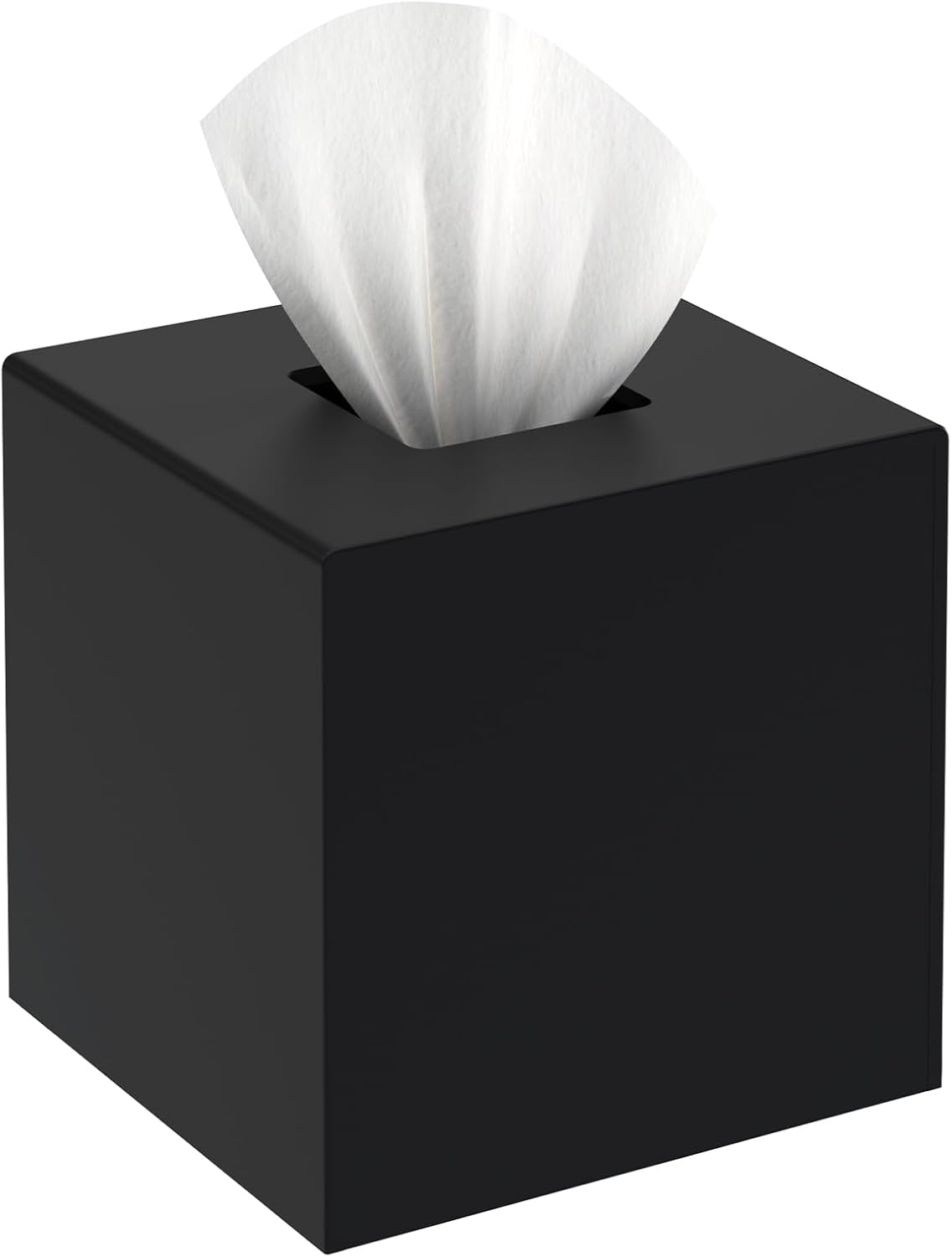 SILUT Tissue Box Cover Square Black Magnet Locking