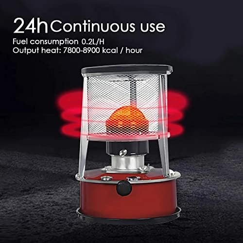 FAJOME Portable Kerosene Heater 9000 BTU 46L Red