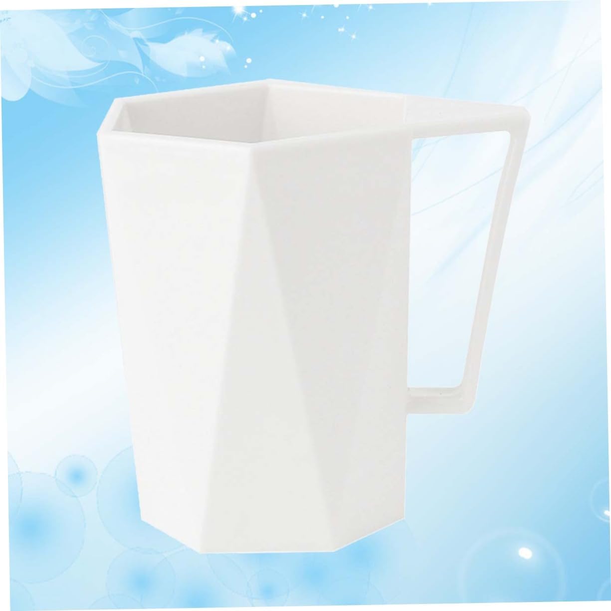 BRIGHTFUFU Elegant Geometric Toothbrush Cup with Handle