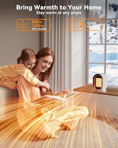QQT Electric Space Heater Portable with Two-Speed and Safety Features