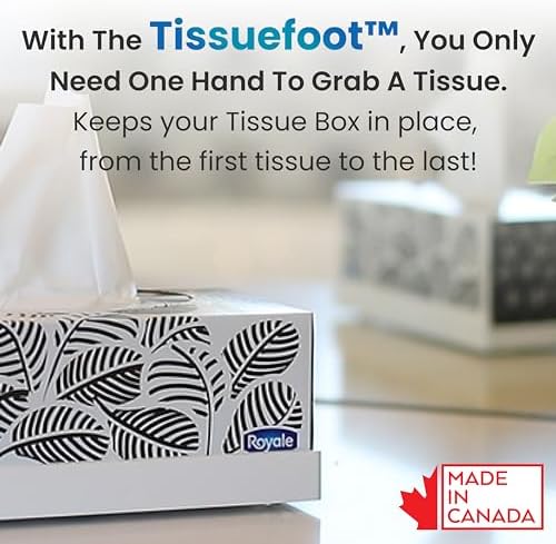 Tissuefoot Tissue Box Holder - Dishwasher Safe Sturdy Stylish 1