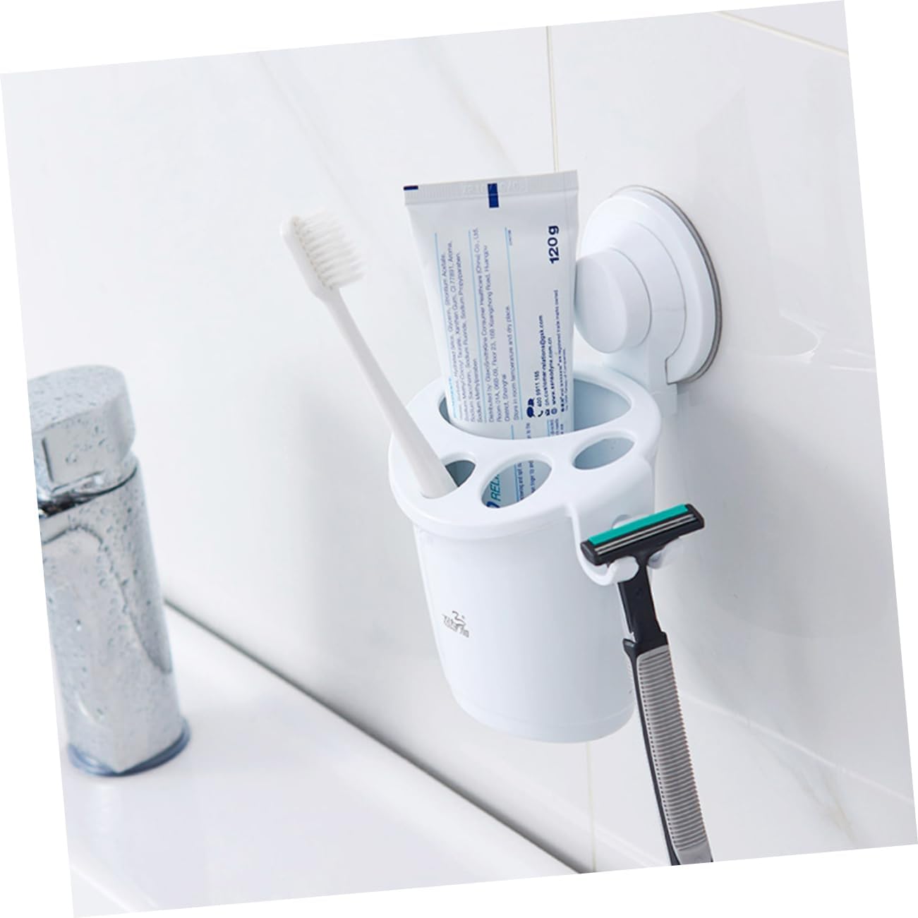 PRETYZOOM Toothbrush Holder Wall Mounted