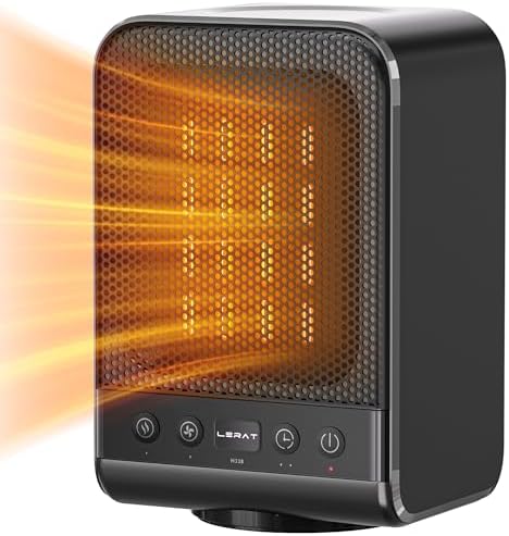 Lerat Space Heater 1500W PTC Fast Heating Black