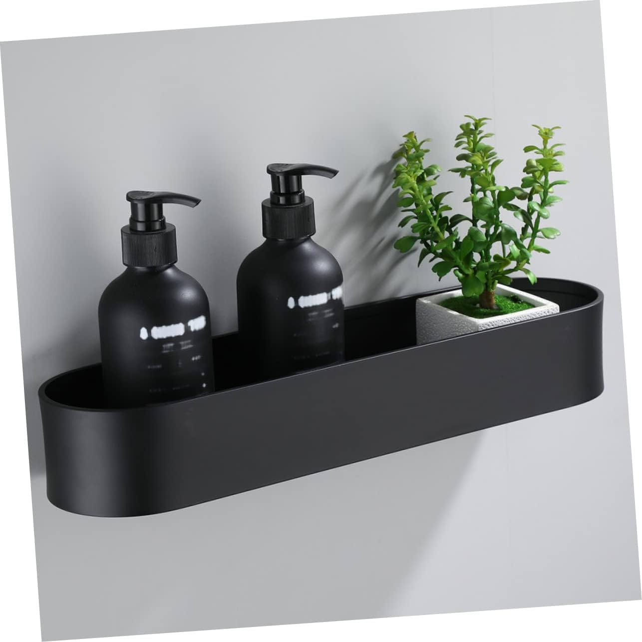 BUGUUYO Wall Mounted Rack Black Aluminum