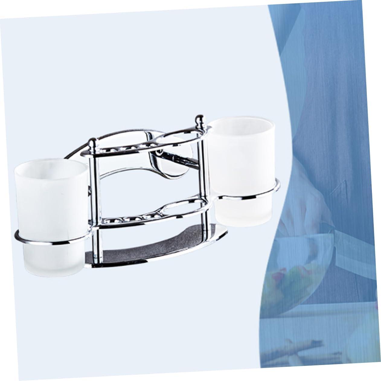 KONTONTY Wall Mounted Toothbrush Cup Holder