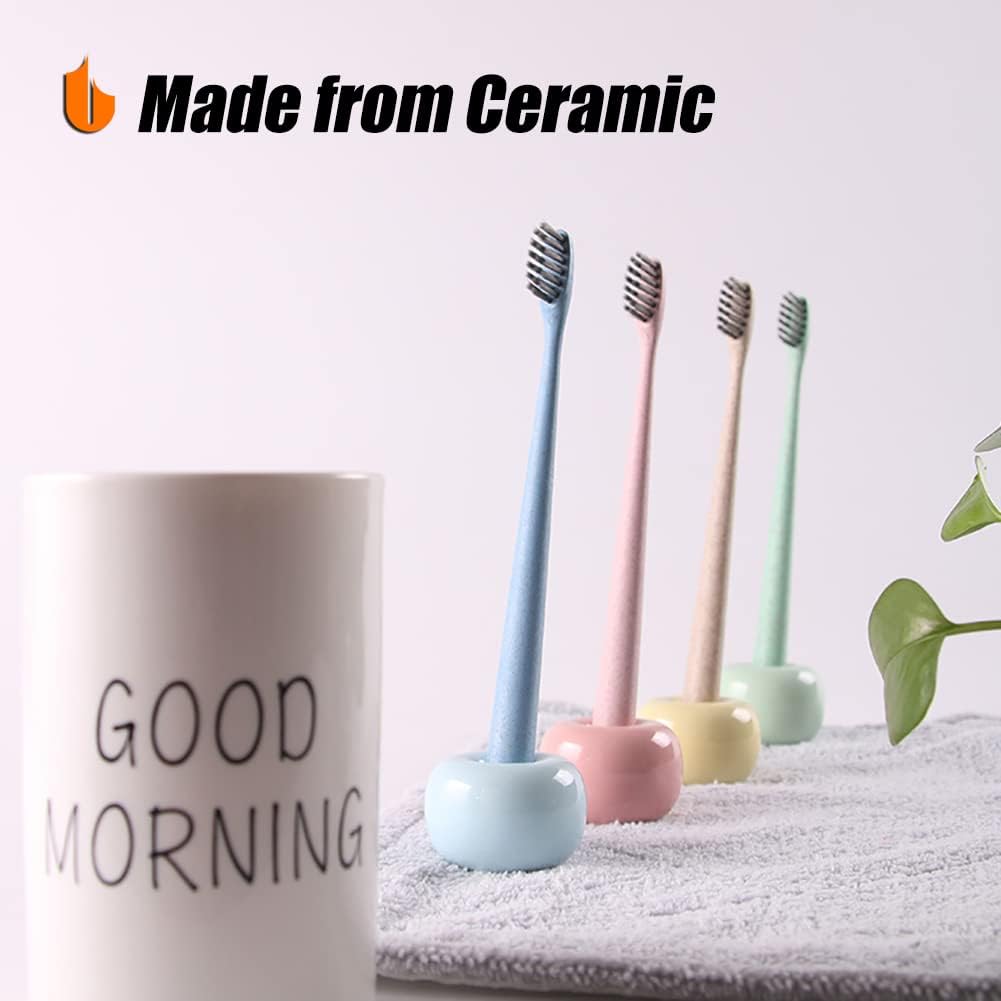 Urbanstrive Mini Ceramics Toothbrush Holder - Dark Green 1-Pack