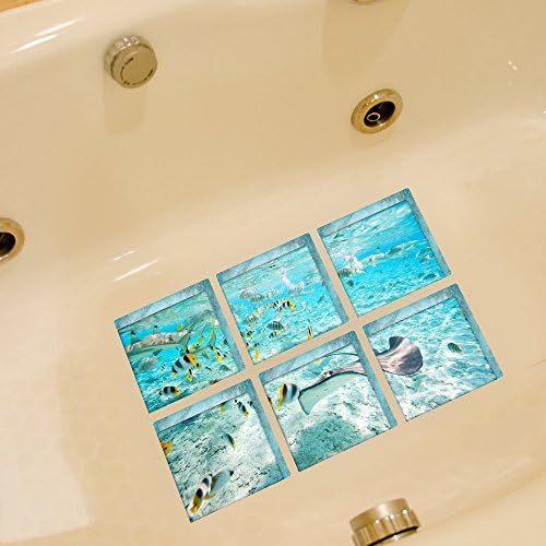 AILEGOU 3D Non-Slip Bathtub Stickers with 6 Animal Designs 1